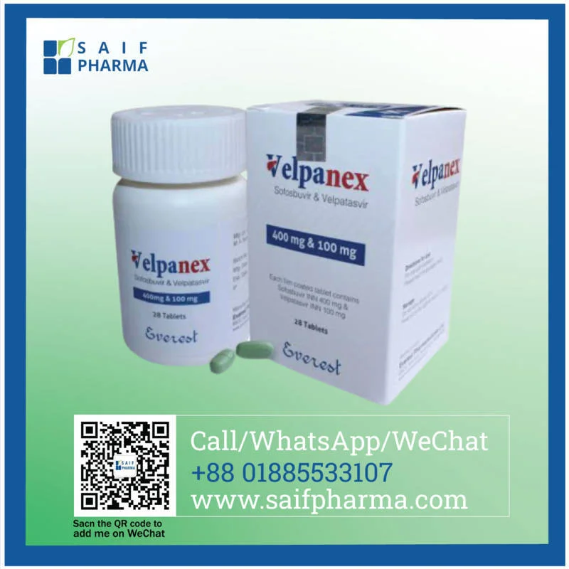 Velpanex 400 mg & 100 mg (Sofosbuvir & Velpatasvir) 1 Hepatitis C Medicine Velpanex