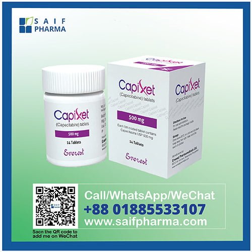 Capixet 500mg (Capecitabine) - Everest Pharmaceuticals Ltd's Trusted Chemotherapy Solution