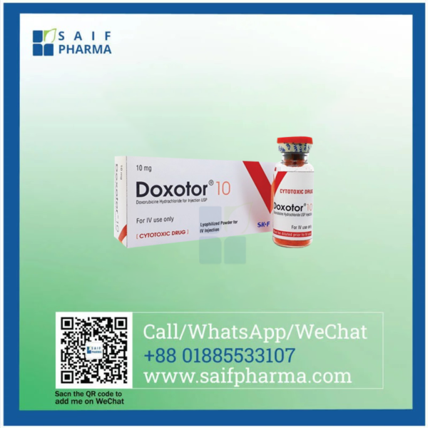 Doxotor 10 mg Doxorubicin Injection – Eskayef Pharma Chemotherapy for Solid & Hematologic Tumors