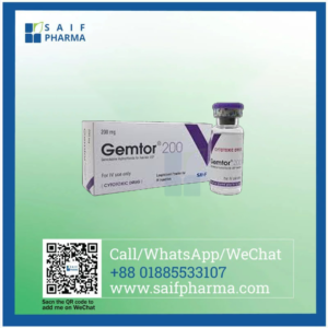 Gemtor 200 mg (Gemcitabine) Injection – Trusted cancer treatment by Eskayef Pharmaceuticals, supplied by Saif Pharma