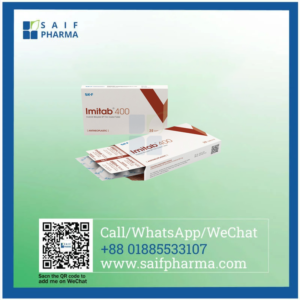 Imitab 400 mg Imatinib tablets in packaging manufactured by Eskayef Pharmaceuticals