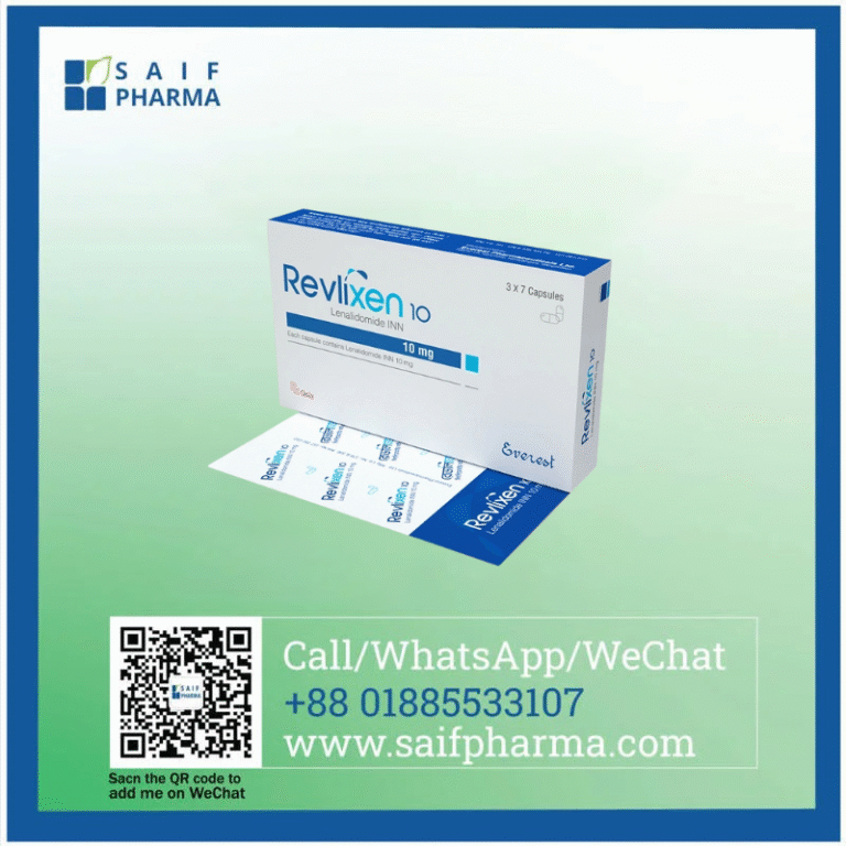 Revlixen 10 mg Lenalidomide capsule – immunomodulatory chemotherapy for MM, MDS, MCL, FL, MZL by Everest Pharma, Supplied by Saif Pharma