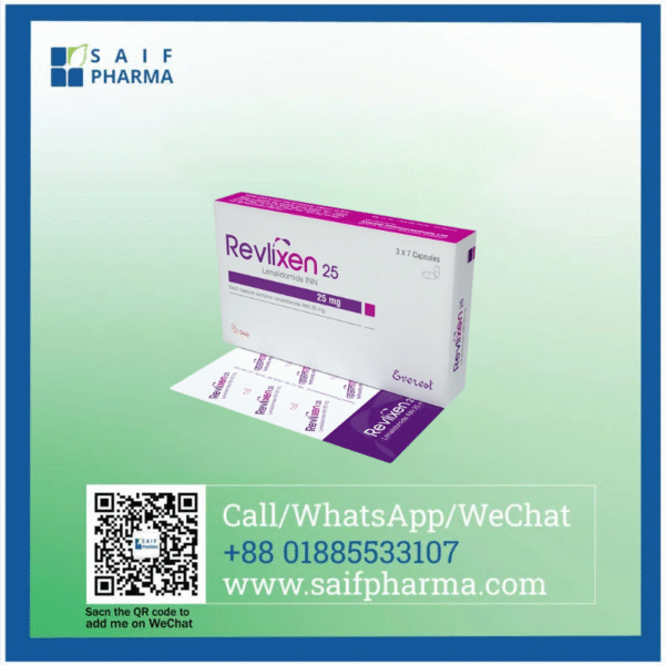 Revlixen 25 mg Capsule – Lenalidomide for Multiple Myeloma, MCL, MDS Treatment by Everest Pharma, Supplied by Saif Pharma