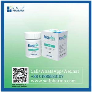 Enzamide 40mg Enzalutamide tablets box by Everest Pharmaceuticals – Prostate Cancer Targeted Therapy.