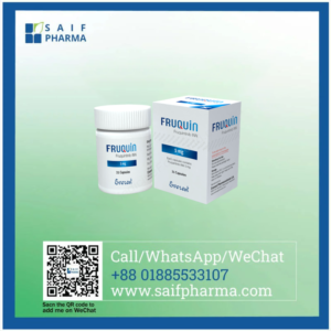 Fruquin 5mg Fruquintinib tablets box by Everest Pharmaceuticals – Targeted Colorectal Cancer Treatment.